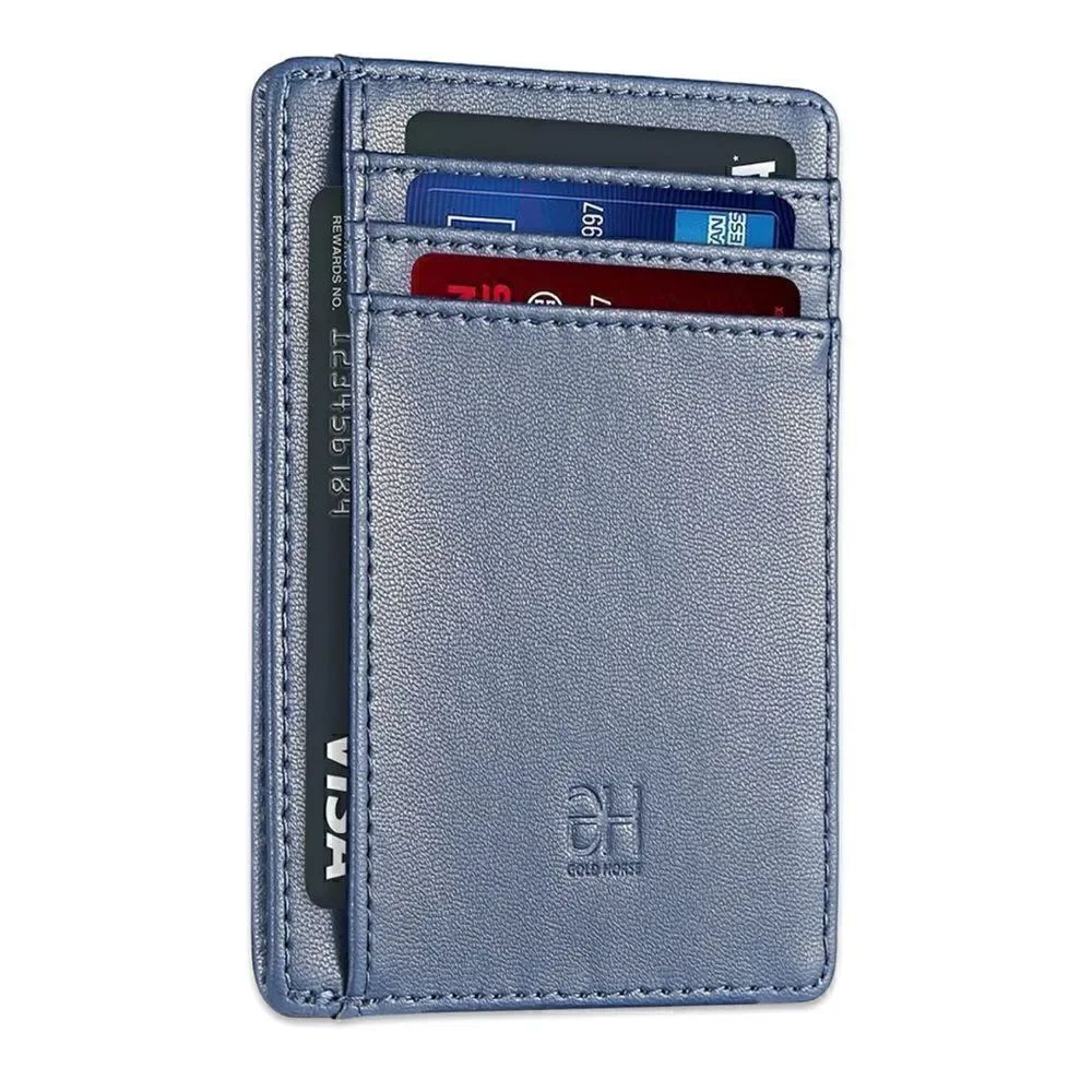 Leather Compact Card Holder Wallet - Picture 1 of 3